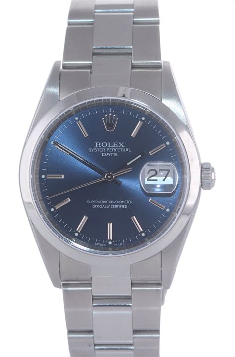 Rolex Oyster Perpetual Date 34 15200 Blue Mint Conditions.